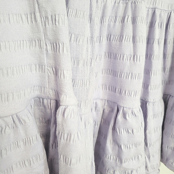 ANTHROPOLOGIE Flounced Open Back Sleeveless Lavender Mini Dress - Picture 9 of 11